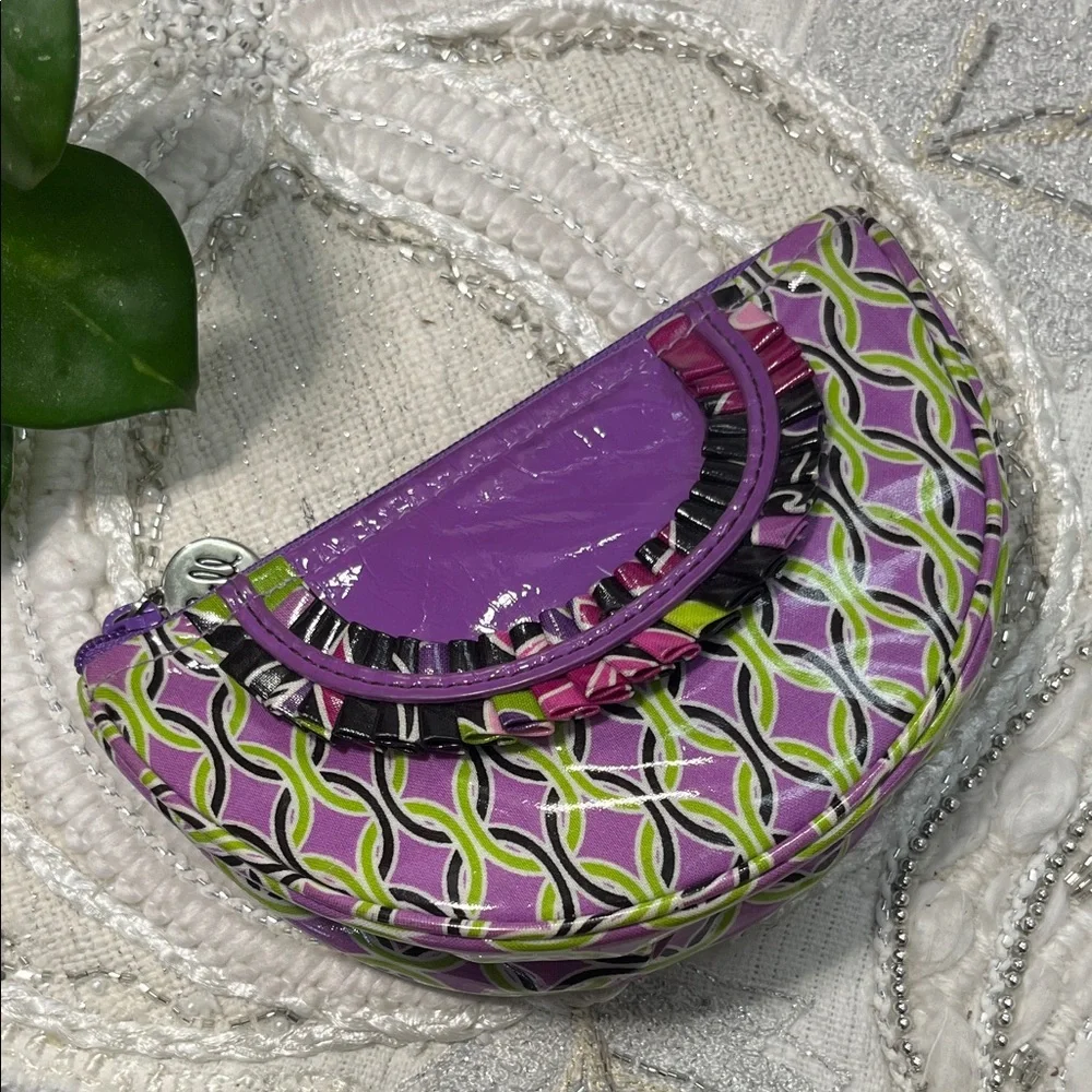 Retired Vera Bradley Purple Punch Frill Coin Purse